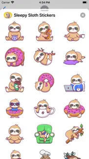 sleepy sloth stickers iphone images 3