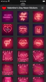 valentines day neon stickers iphone resimleri 3