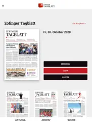 zofinger tagblatt - e-paper ipad bildschirmfoto 1
