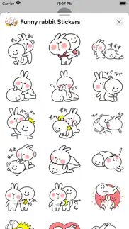 funny rabbit stickers iphone images 3
