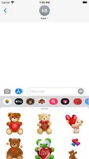 teddy valentine bear stickers iphone images 1