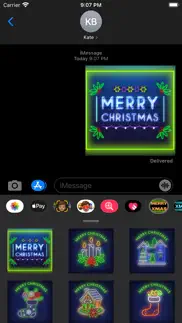 neon merry christmas stickers iphone images 1