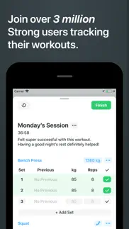 strong workout tracker gym log iphone images 1