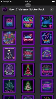 neon christmas sticker pack iphone images 4