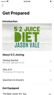 jason vale’s 5:2 juice diet iPhone Captures Décran 4