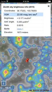 light pollution map iPhone Captures Décran 2