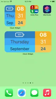 clock widget - funky colors iphone resimleri 3