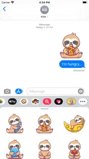 sleepy sloth stickers iphone images 1