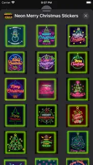 neon merry christmas stickers iphone images 3