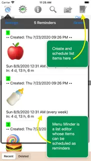 menu minder - to do reminders iphone images 1