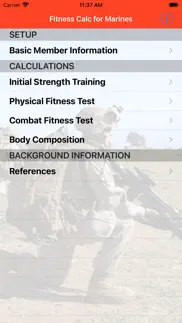 fitness calc for marines iphone images 1