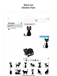 black cat sticker for imessage ipad images 3