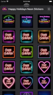 happy holidays neon stickers iphone images 4