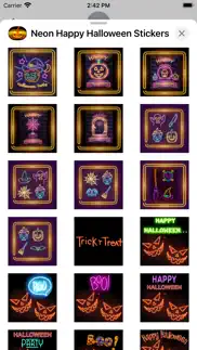 neon happy halloween stickers iphone images 4