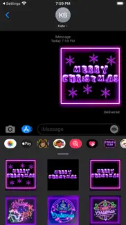 neon christmas sticker pack iphone images 1