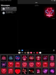 valentines day neon stickers ipad images 1