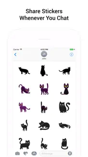 black cat sticker for imessage iphone images 1