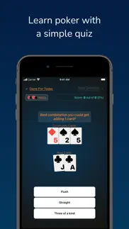 poker hands quiz iphone capturas de pantalla 1