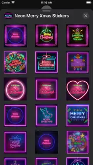 neon merry xmas stickers iphone resimleri 4