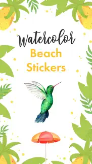 the watercolor beach stickers iphone images 1