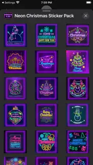 neon christmas sticker pack iphone images 3