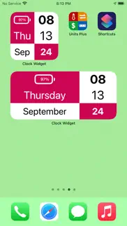 clock widget - funky colors iphone resimleri 1
