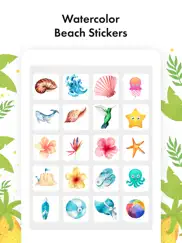 the watercolor beach stickers ipad images 2