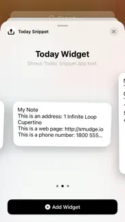 today snippet widget iPhone Captures Décran 1