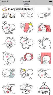 funny rabbit stickers iphone images 2