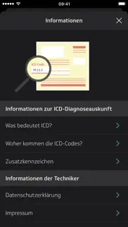 icd-10 diagnoseauskunft iphone bildschirmfoto 4