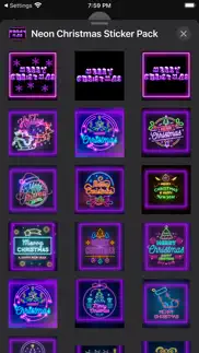 neon christmas sticker pack iphone images 2
