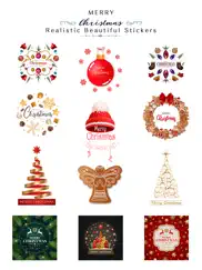 realistic christmas stickers ipad images 1