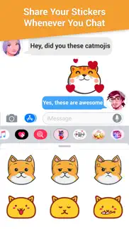 animated cat heads stickers iphone capturas de pantalla 3
