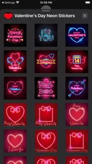valentines day neon stickers iphone resimleri 2