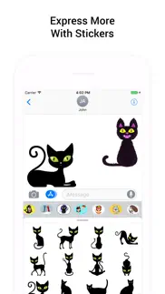 black cat sticker for imessage iphone images 3