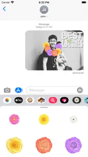 floralshop: flower stickers iphone images 3