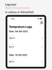 body temperature log recorder ipad capturas de pantalla 1