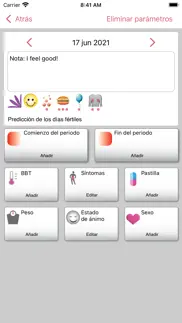 womanlog calendario menstrual iphone capturas de pantalla 3
