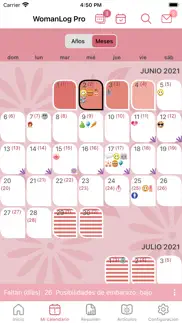 calendario womanlog pro iphone capturas de pantalla 2