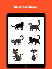 cute black cat stickers pack ipad images 1