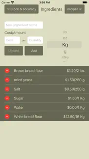 recipe costing calculator iphone images 2