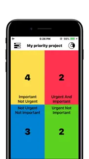 priority focus matrix - tasks iPhone Captures Décran 2