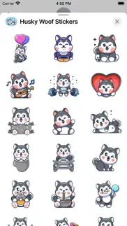 husky woof stickers iphone images 3