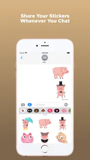 adorable piggy pig stickers iphone images 3
