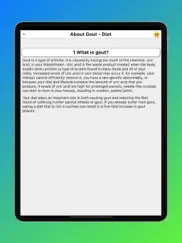 gout diet - acid uric table iPad Captures Décran 3