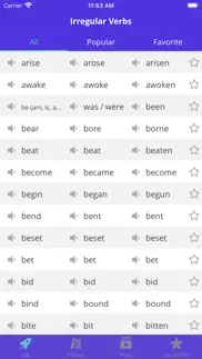 english v3 - irregular verbs iPhone Captures Décran 2