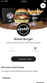 nickel burger iphone capturas de pantalla 2