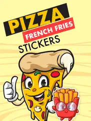 pizza and french fries sticker ipad images 1