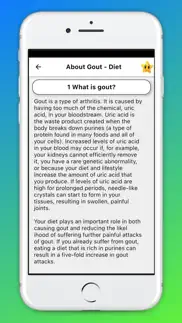 gout diet - acid uric table iPhone Captures Décran 3