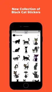 cute black cat stickers pack iphone images 2